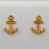 Anchor Post Earrings 14kt Yellow Gold 3/8 inch