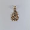 Fouled Anchor USN Pendant 14kt Yellow Gold 1 inch