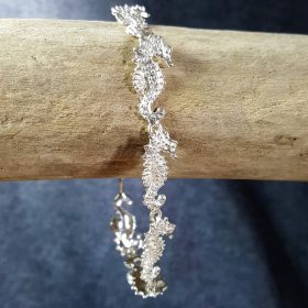 Seahorse Bracelet Sterling Silver sizes 7-8 inch