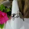Double Marlin Ring Sterling Silver w Sapphire Eye's sizes 6-10