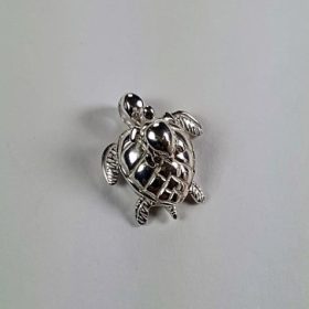 Momma Sea Turtle with Baby Pendant Sterling Silver 3/4 inch
