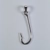 Fish Hook Pendant Sterling Silver 1-1/2 inch