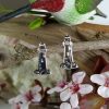 Lighthouse Earrings post Sterling Silver 3/4 Inch