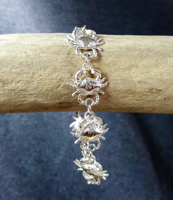 Bailey Crab Bracelet Sterling Silver sizes 7-8 inch