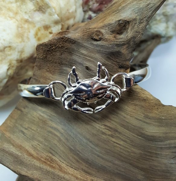 Blue Crab Swap Top w Sterling Silver Swap Top Bangle