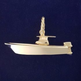 Gold Center Console Fishing Boat Pendant