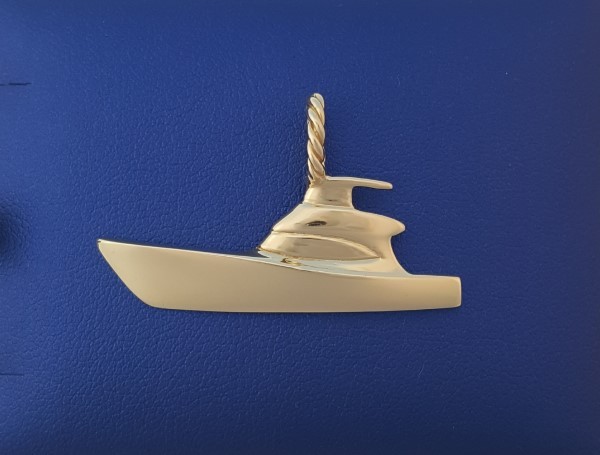 Gold Sport fishing Boat Pendant