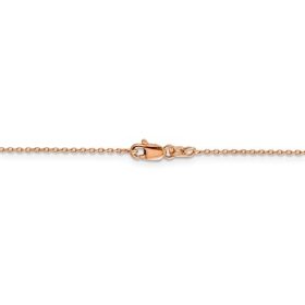 Cable Chain 14K Rose Gold, Long , lobster catch, solid