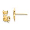 Kitty 14 karat yellow gold with two Crystals Post Earrings