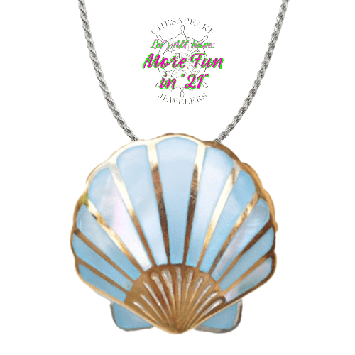 Swarovski Sculptured Shells Necklace, Light multi-colored, Gold-tone plated  5512475 - Morré Lyons Jewelers