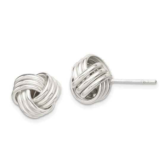Knot Sterling Silver Post Earrings