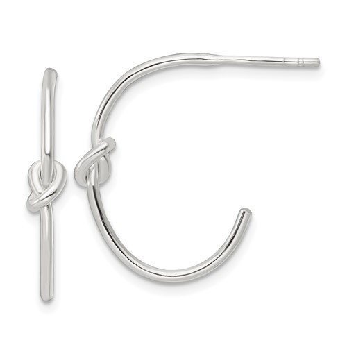Knot Hoop/Post earrings Sterling Silver