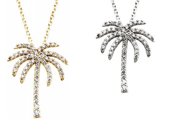 Large Baguette and Diamond Palm Tree Pendant Necklace for Women | Jennifer  Meyer