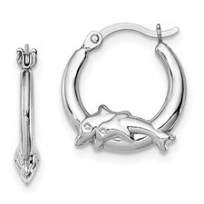 Dolphins Swimming hoop Small earring