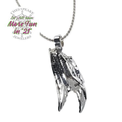 Crab Claw Pendant Dungeness Sterling Silver - Chesapeakejewelers