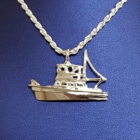 Chesapeake Ships wheel pendant Sterling Silver - Chesapeakejewelers