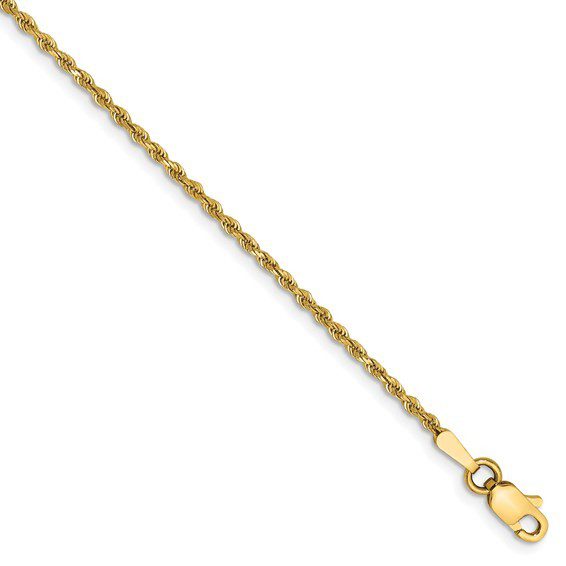 A delicate gold chain bracelet with a lobster clasp.