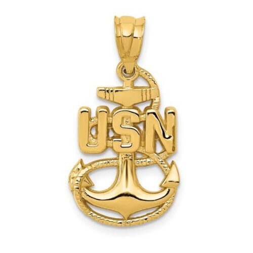 Fouled USN Anchor Pendant 1inch Choice of Metal
